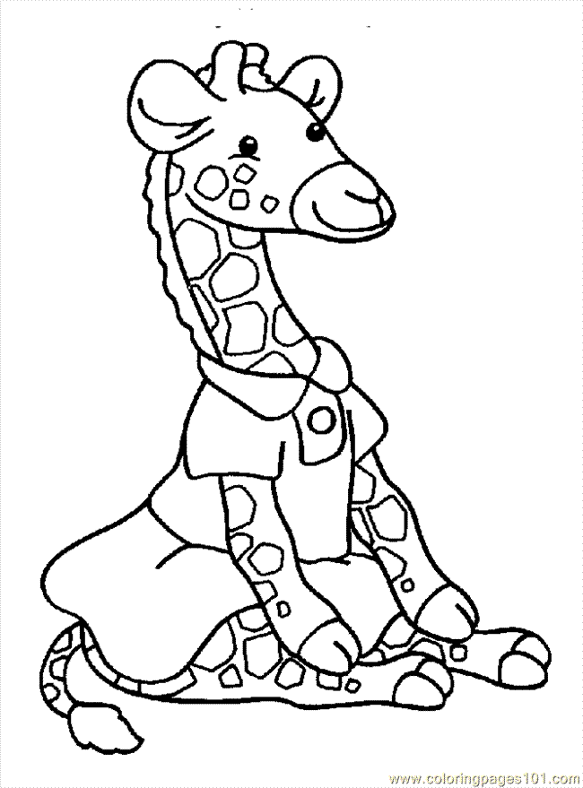 Coloring Pages Giraffe Coloring Pages 5 (Mammals > Giraffe) - free 