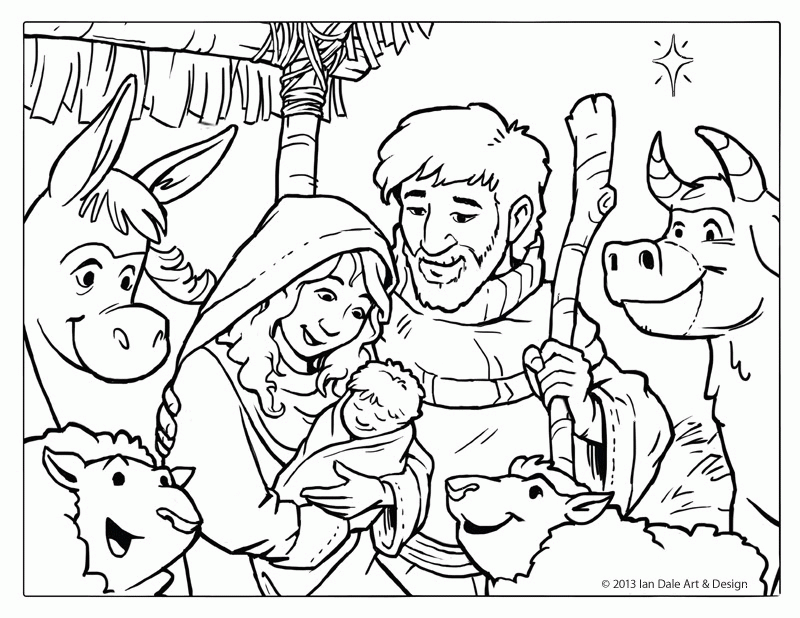 christian christmas coloring pages : Printable Coloring Sheet 