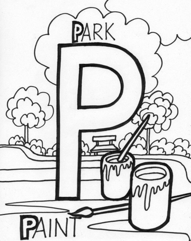 Letter P Is For Paint Coloring Pages Activity Coloring Pages 