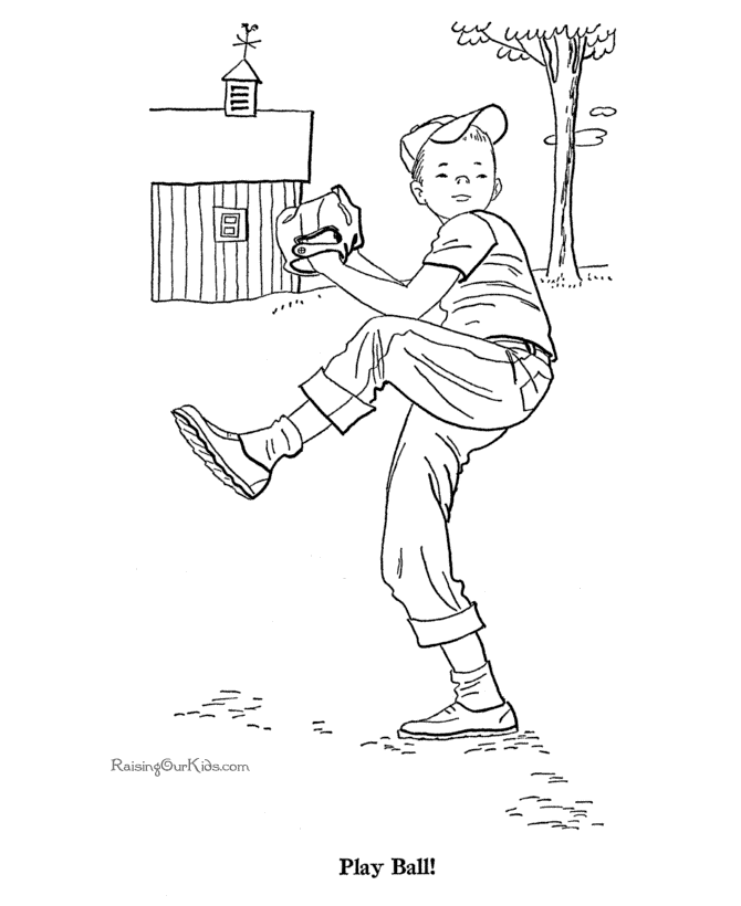 Baseball coloring pages 024