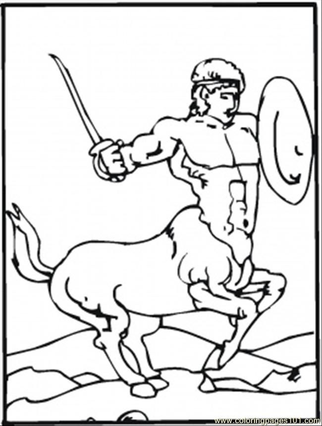 Coloring Pages Centaur (Other > Mythology) - free printable 