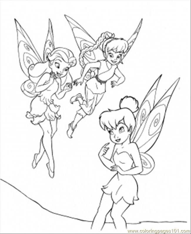 friends cartoons disney fairies printable coloring page