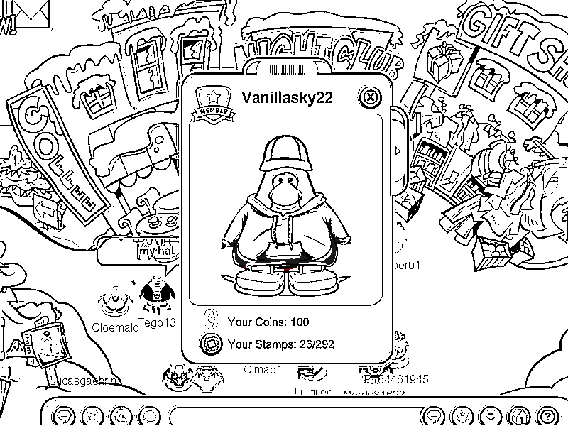 Club Penguin Coloring Page Photo by TheDONUTCHUBS | Photobucket