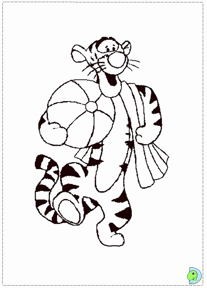 christmas tigger Colouring Pages (page 3)