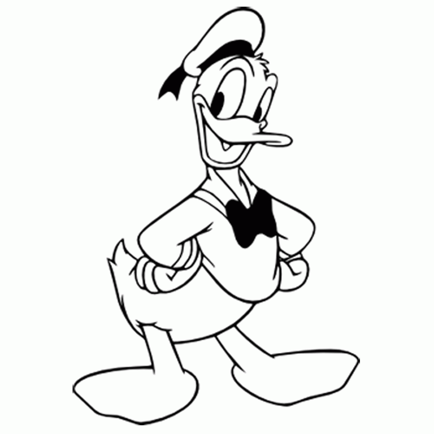 Donald Duck Face Coloring Pages - Coloring For kids