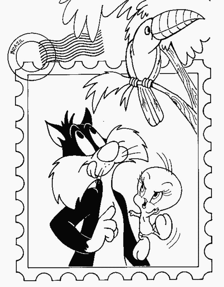 Tweety Bird And Sylvester Coloring Pages