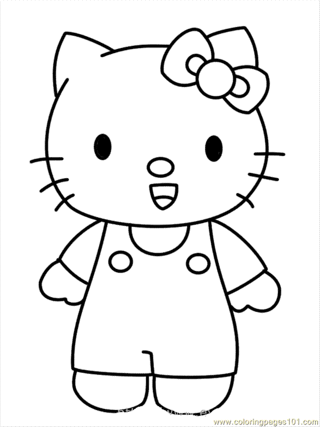 Coloring Pages Hellokitty 1 (Cartoons > Hello Kitty) - free 
