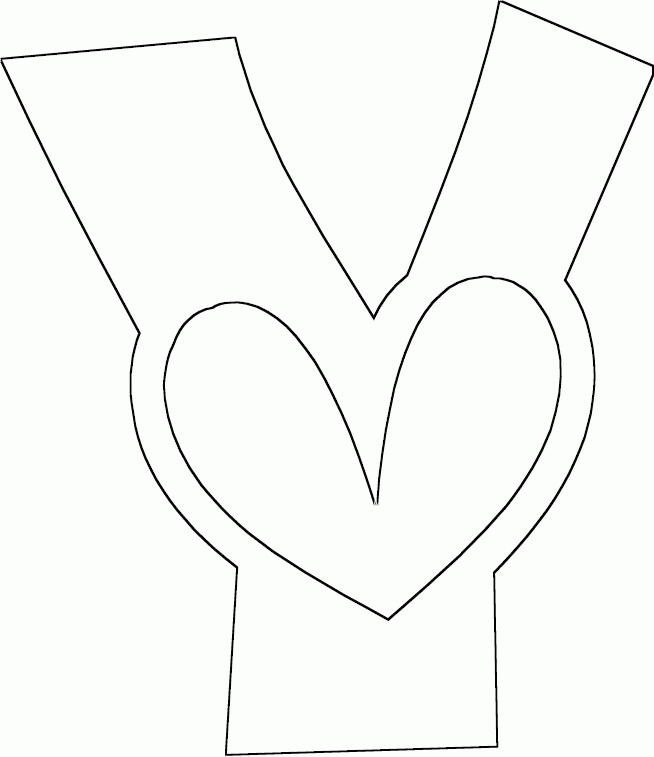 Full Letter Y Coloring Page
