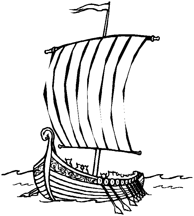 Kid coloring page - Viking ship