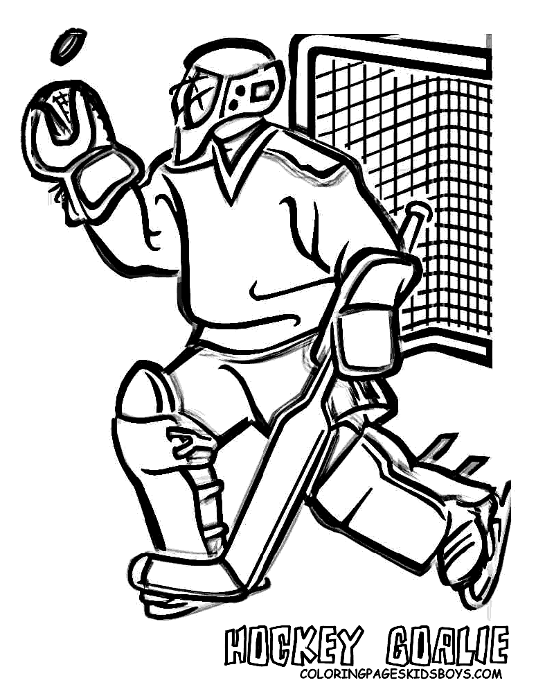hockey goalie coloring pages book for boys pictures