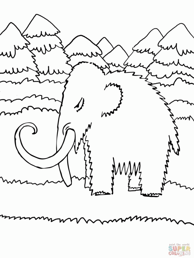 Woolly Mammoth Coloring Pages Woolly Mammoth Colouring Pages 