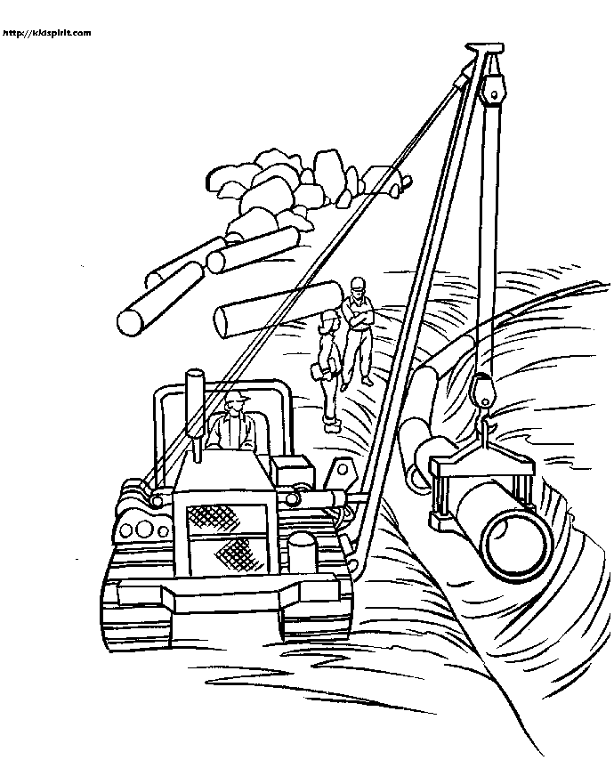 Free Construction Coloring Pages - Coloring Home