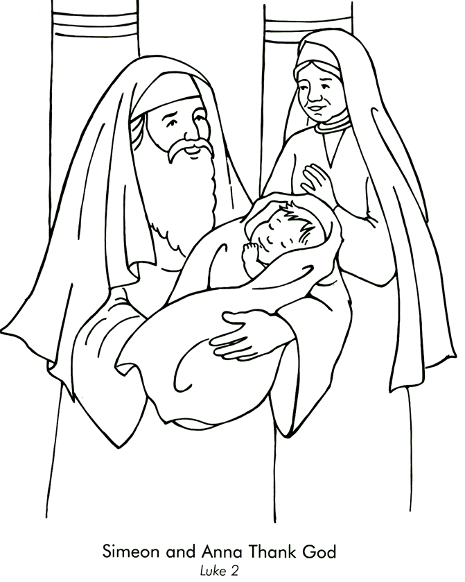 Simeon and Anna Coloring Page