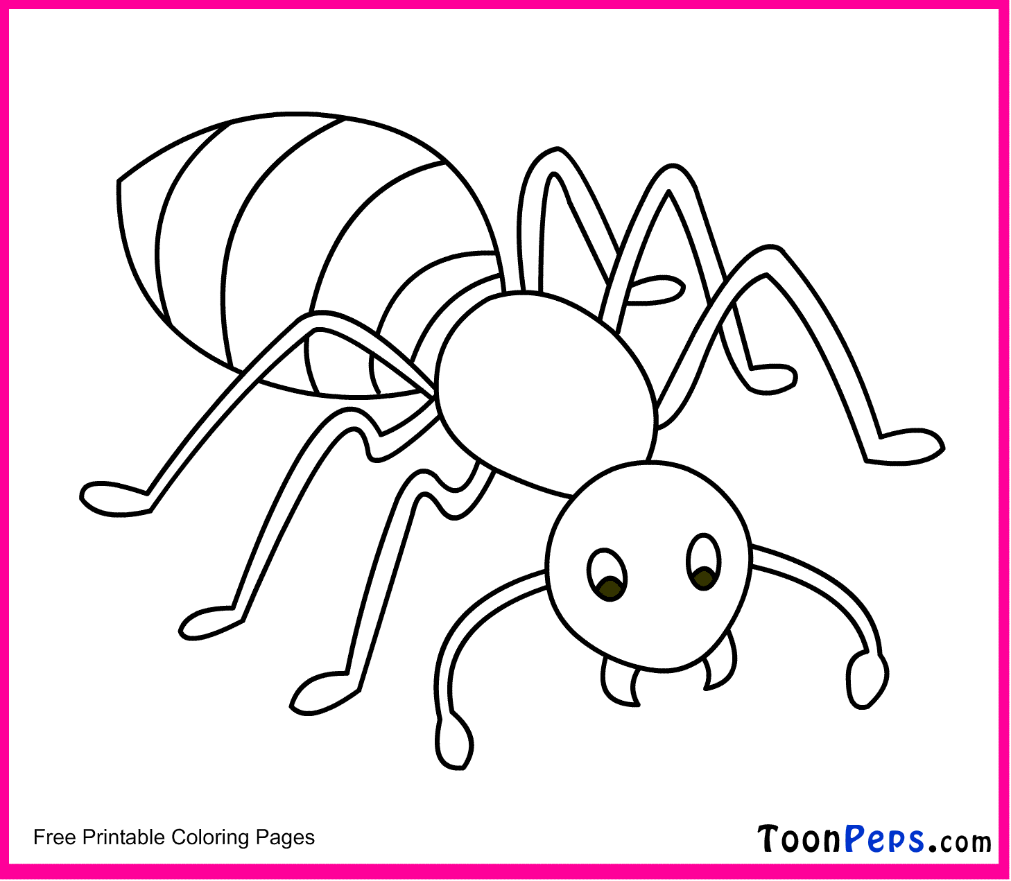 Toonpeps : Free Printable Ant coloring pages for kids