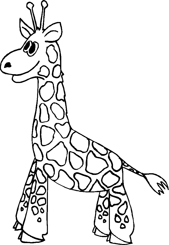Giraffe For Coloring - Coloring Home