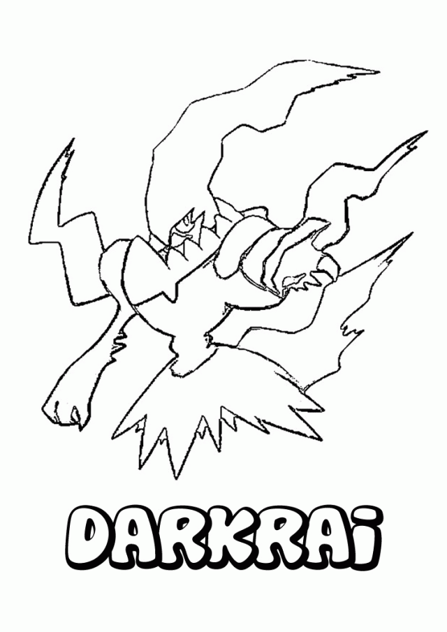 Pokemon Darkrai Coloring Pages KidsColoringPics 264529 Pokemon 
