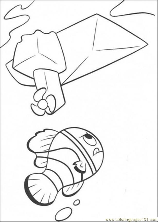 Coloring Pages Nemo Find The Boat (Cartoons > Finding Nemo) - free 
