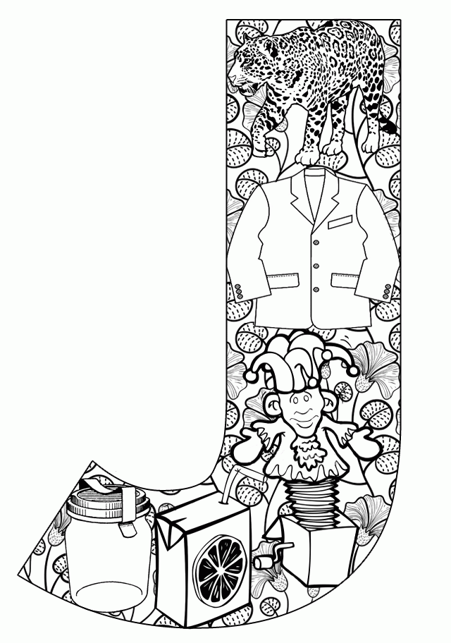 Letter J Coloring Sheet - Coloring Home
