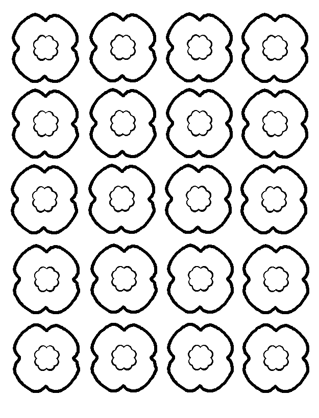 Poppy Template Anzac Day Coloring Home