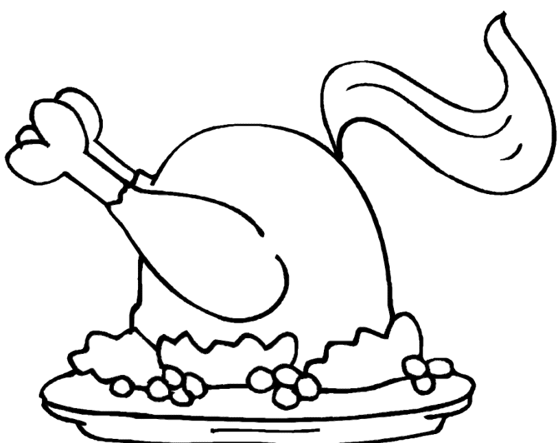 Download Chicken Outline - Coloring Home