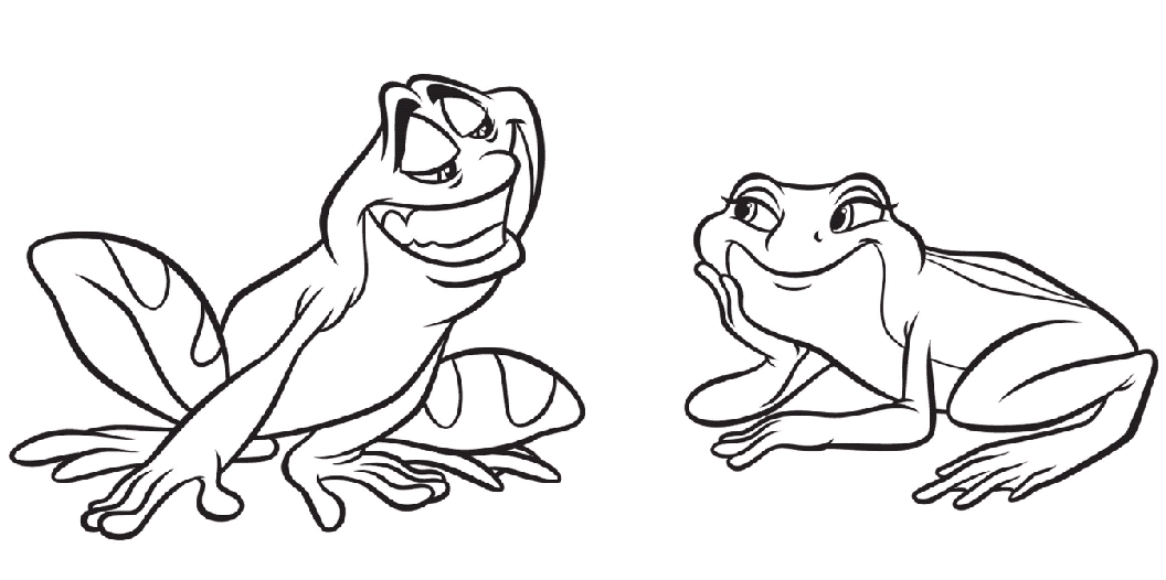The Princess Coloring Page And Frog Pages Tattoo