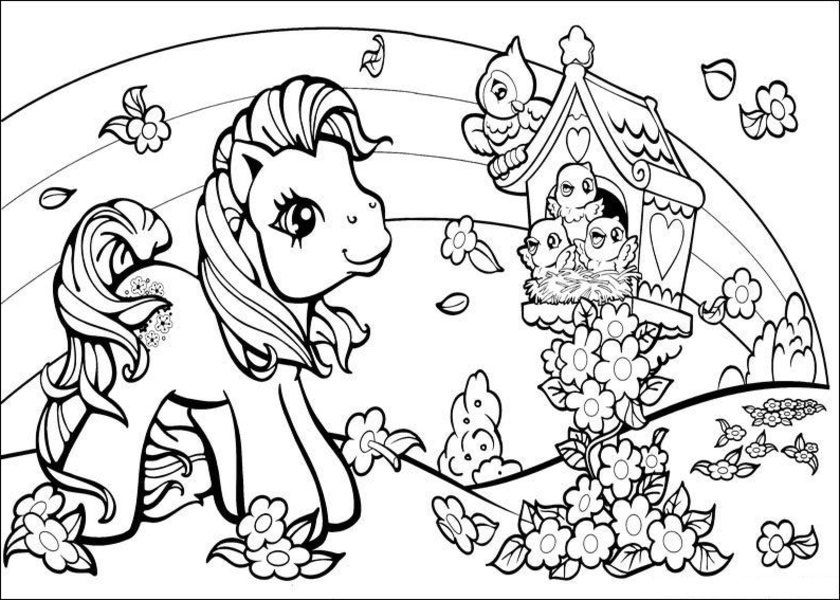 My Pretty Pony Coloring Pages - Coloring Home