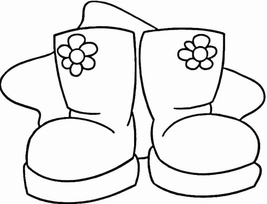 winter boots coloring page  coloring home