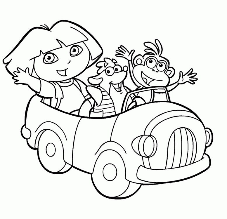 Dora Coloring Pics - Kids Colouring Pages
