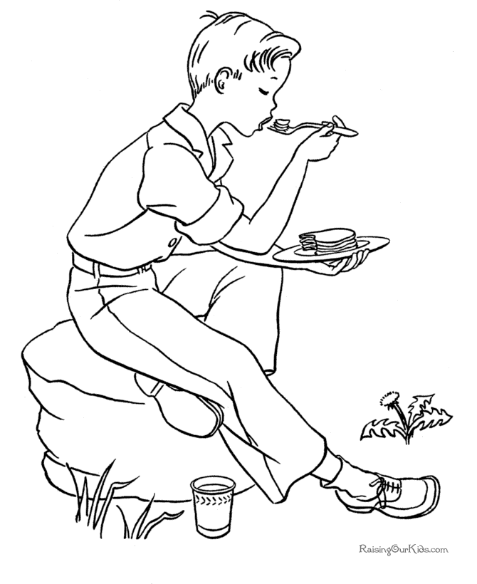 Free printable camping coloring pages 008
