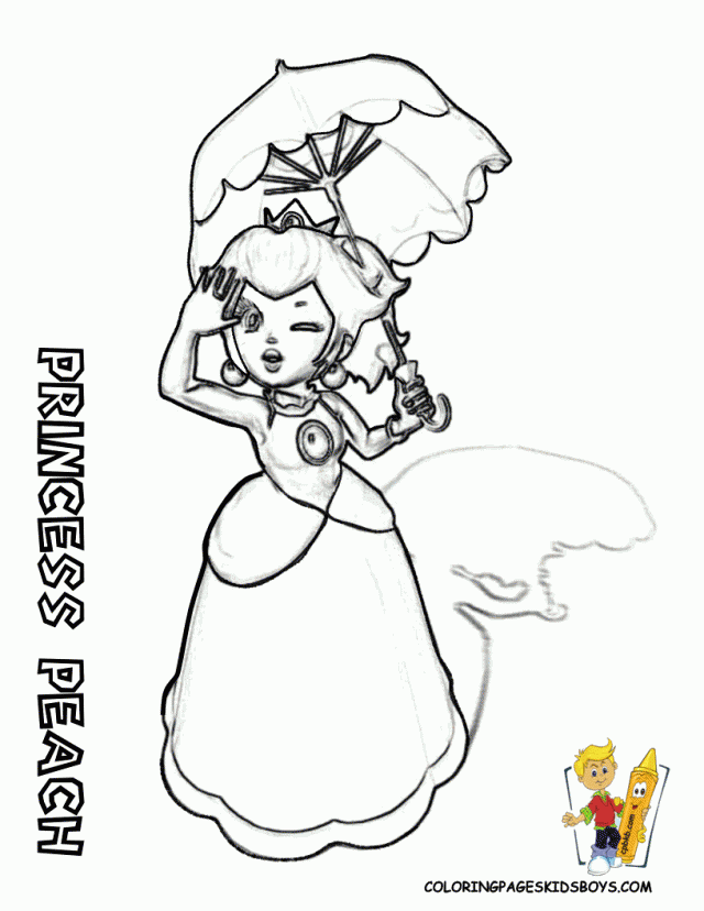 Mario And Princess Peach Coloring Pages Trend 150210 Princess