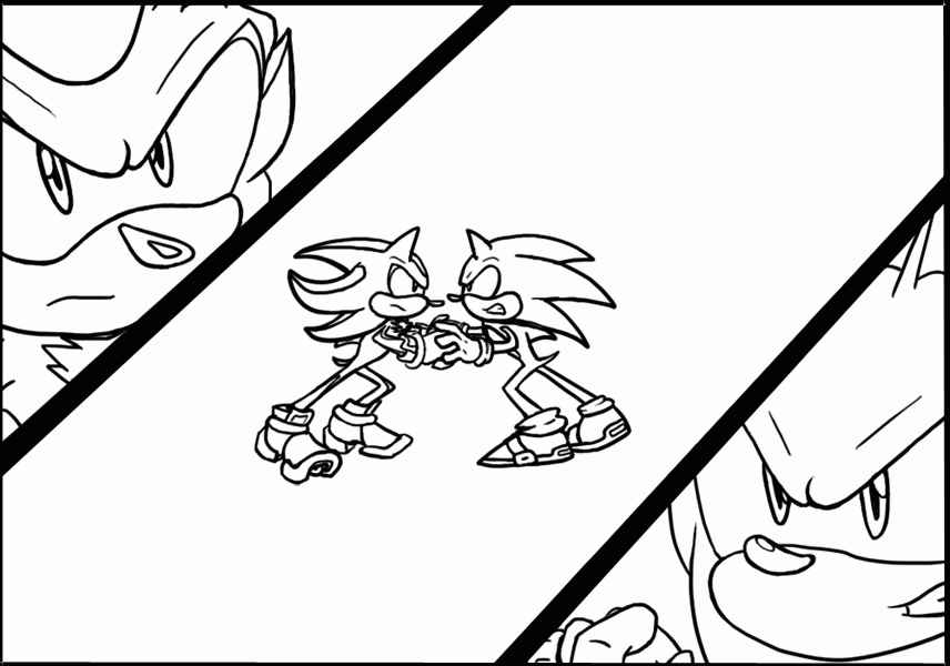 Classic Shadow Sonic Coloring Pages