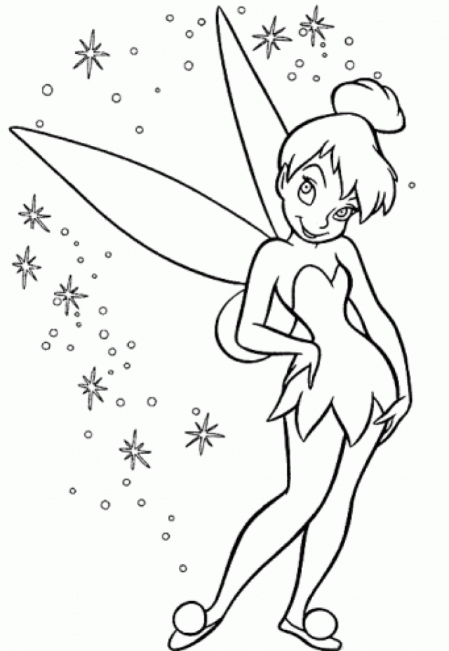 Fairy Tinkerbell Printable Coloring Pages For Girltinkerbell 97583 