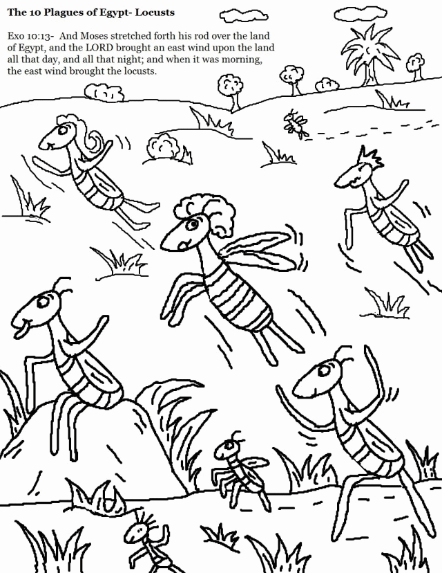 Ten Plagues Coloring Page - Coloring Home