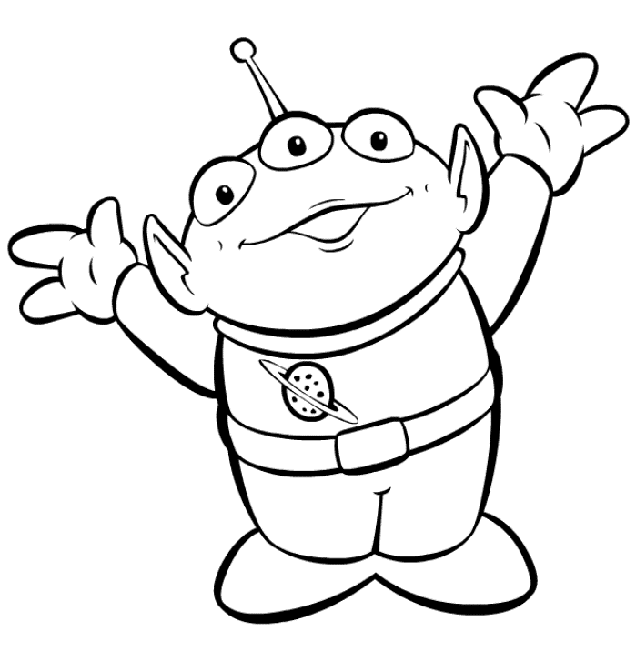 toy story coloring page or alien
