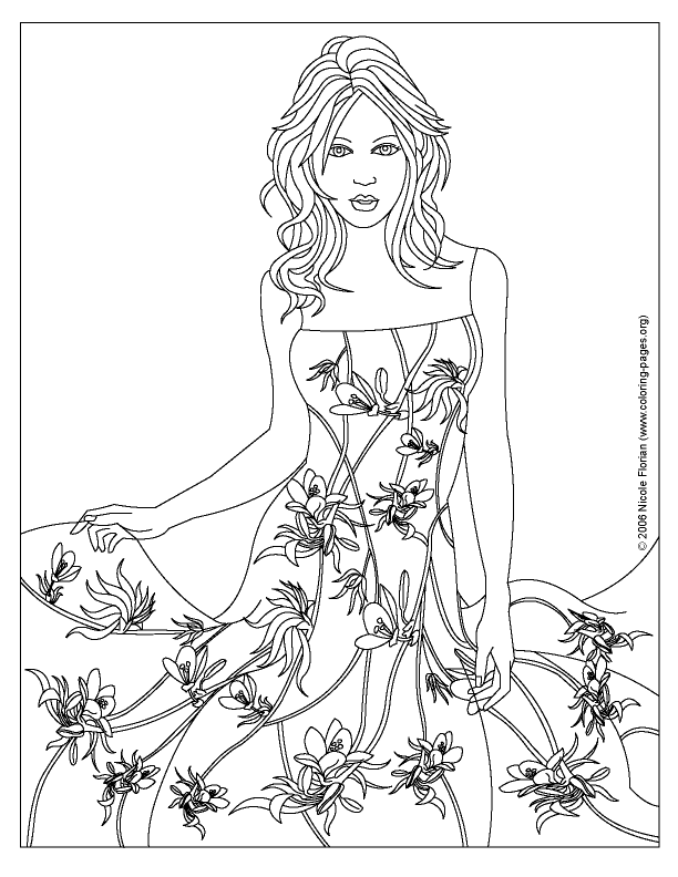 Fashion Coloring Pages at Nicole's Coloring Pages