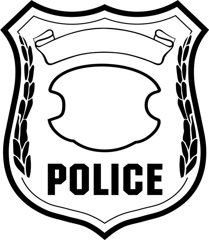 Cartoon Police Badge - Coloring Home