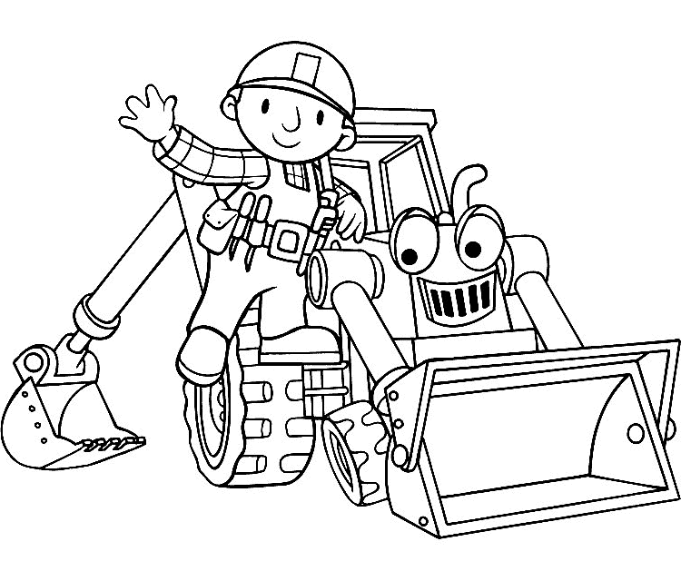 bob the builder colouring pages