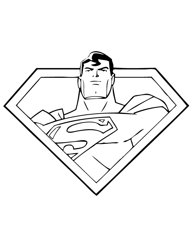 Man Of Steel Inside Superman Logo Coloring Page | Free Printable 