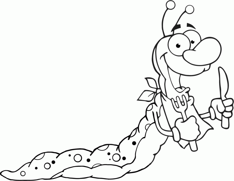 Caterpillar Dreaming Coloring Pages For Kids Coloring Point 53736 