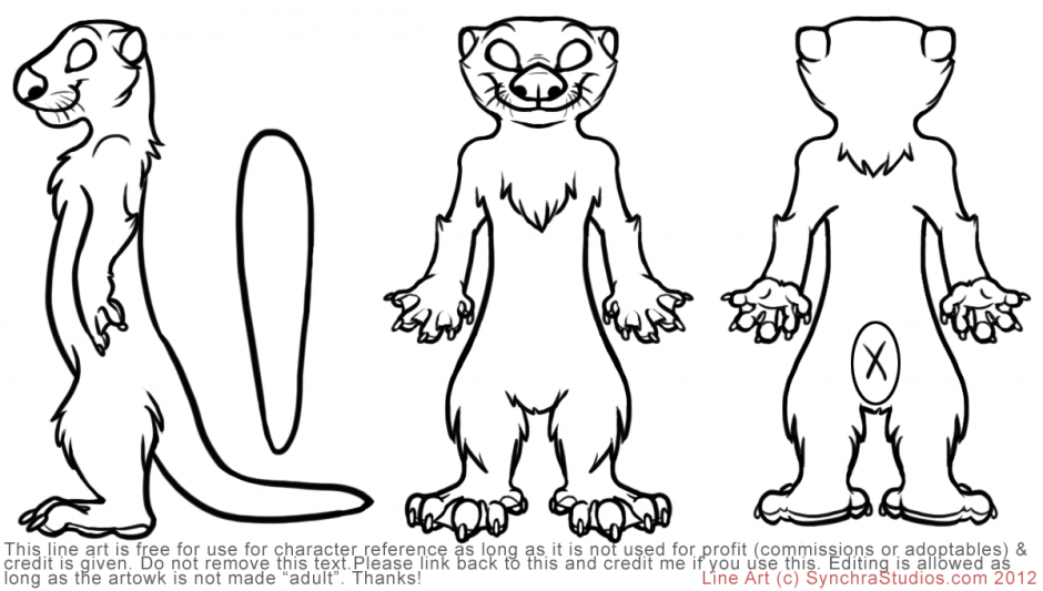 Colorable Otter Design Free Clip Art 131854 Otter Coloring Page