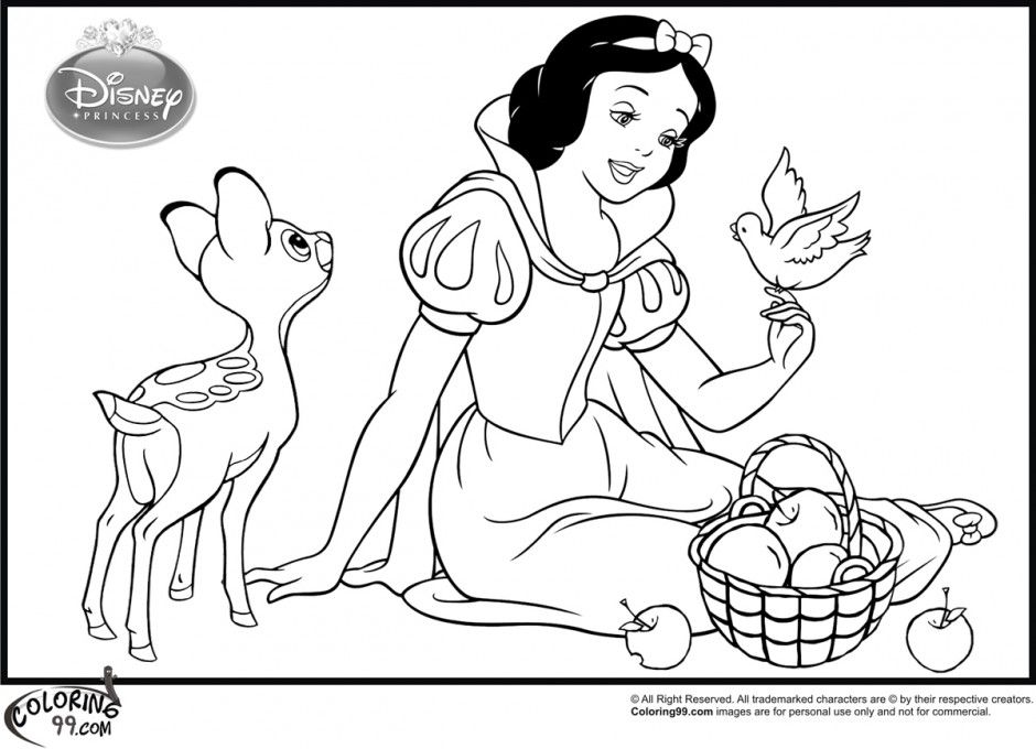White And The Seven Dwarfs Coloring Pages Disney Hd Wallpaper Id 
