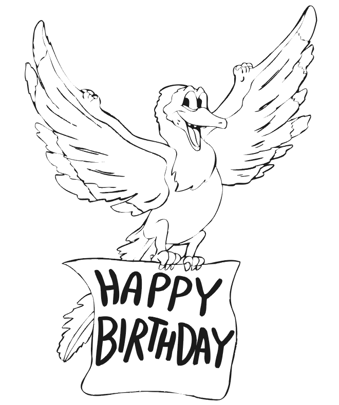 Happy Birthday Cards To Color - Coloring Home