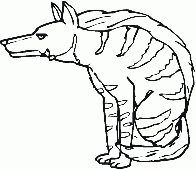 Hyena Coloring Page - Coloring Home