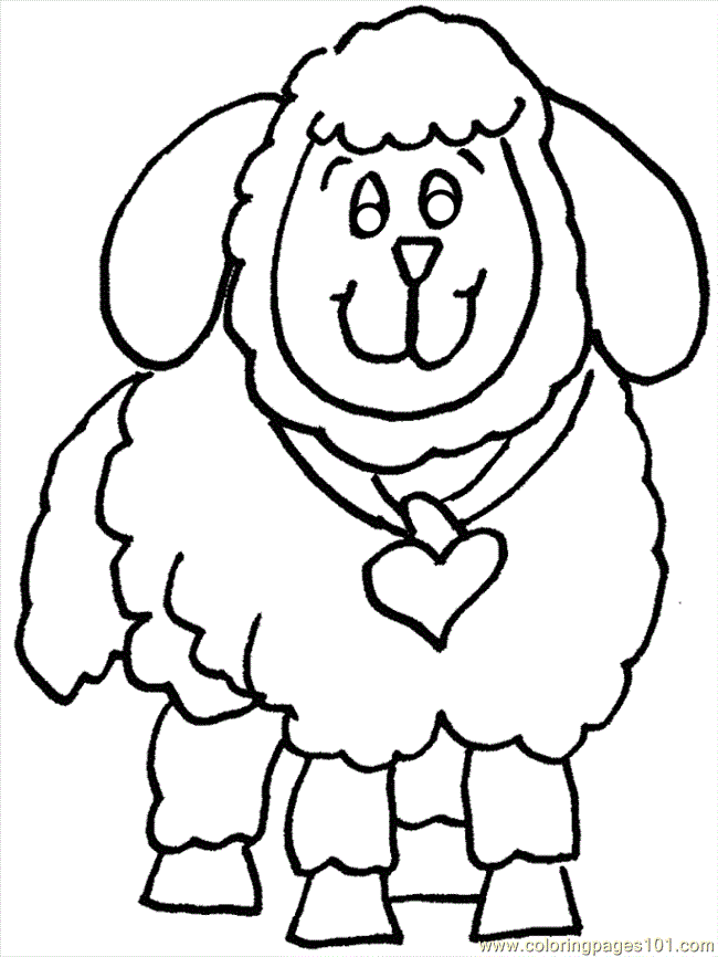 Coloring Pages Lamb or Sheep (Mammals > Lamb or Sheep) - free 