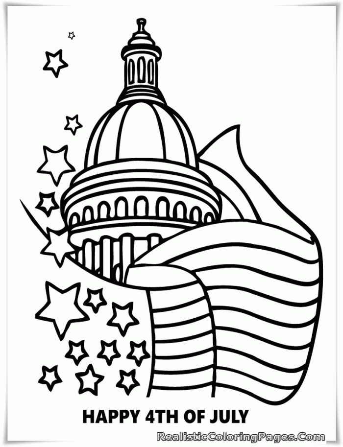 White House Coloring Page For Kids | 99coloring.com