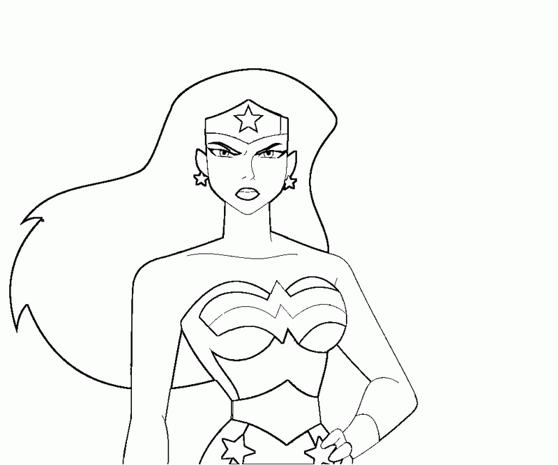 9 Wonder Woman Coloring Page