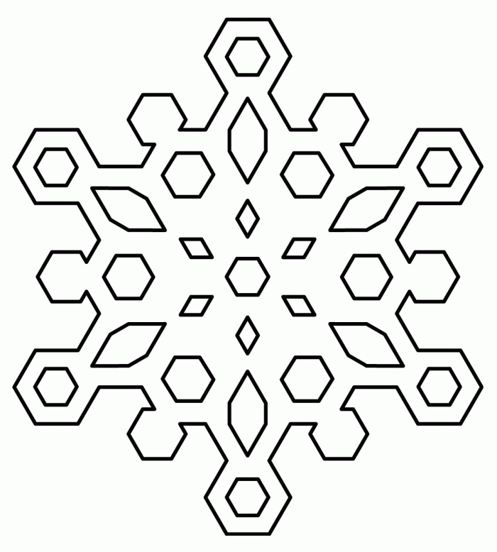 Snowflake Coloring Page For Kids
