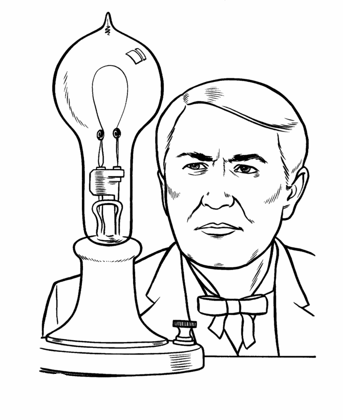 Thomas Edison Coloring Online | Super Coloring