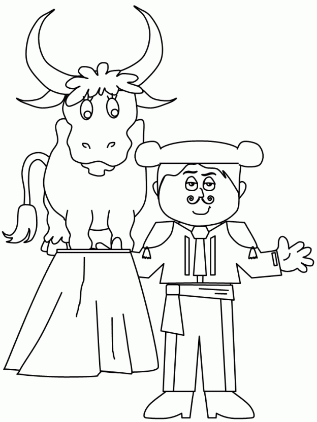 Kids Coloring Page For Spain - Coloring Home