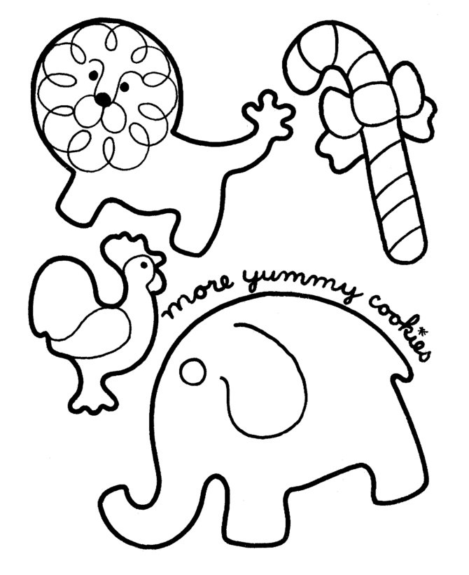 Learning Years: Christmas Coloring Pages - Christmas Goodies and 